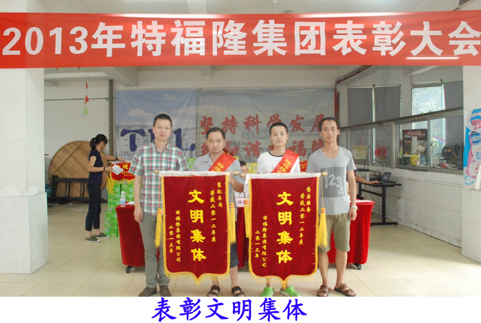 特福隆表彰文明集体、文明班组和文明员工