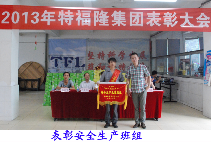 特福隆表彰安全生产中的先进班组和个人