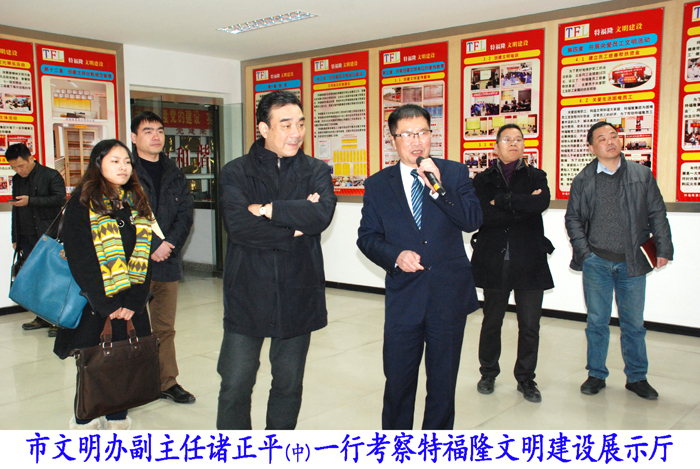市、区文明办领导莅临特福隆集团考察指导